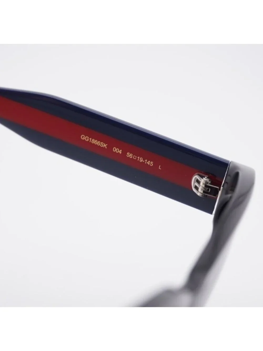 Gucci GG1866SK 004 Sunglasses Black/Blue Square Frame, Violet Lenses